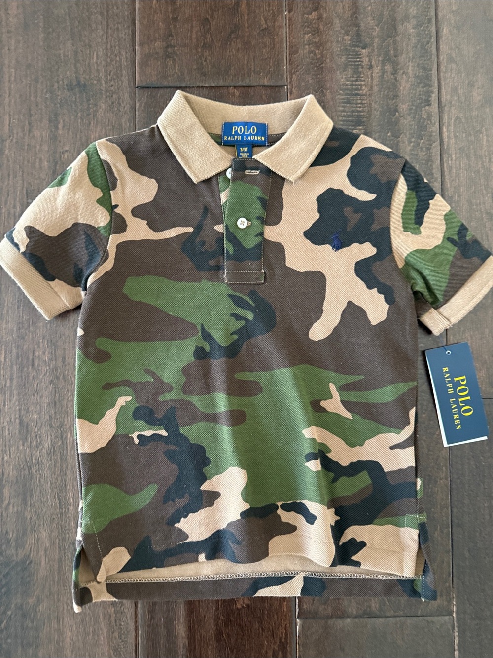 NWT Polo by Ralph Lauren Boys' Camo Polo in Green, Brown & Tan